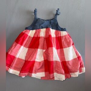 GAP Red and White Plaid Kids Casual Dress